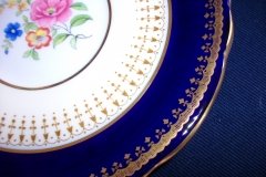 AYNSLEY HATFIELD COBALT #7024-  SAUCER  for  SOUP BOWL   .....   http://jaapiesfinechinastore.com