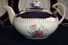AYNSLEY HATFIELD COBALT #7024- TEA POT   .....   http://jaapiesfinechinastore.com