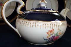 AYNSLEY HATFIELD COBALT #7024- TEA POT   .....   http://jaapiesfinechinastore.com