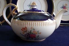 AYNSLEY HATFIELD COBALT #7024- TEA POT   .....   http://jaapiesfinechinastore.com