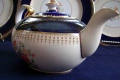 AYNSLEY HATFIELD COBALT #7024- TEA POT   .....   http://jaapiesfinechinastore.com
