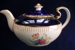 AYNSLEY HATFIELD COBALT #7024- TEA POT   .....   http://jaapiesfinechinastore.com