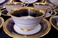 AYNSLEY HERTFORD COBALT 7081- CUP  AND SAUCER ..... https://jaapiesfinechinastore.com