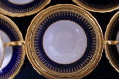 AYNSLEY HERTFORD COBALT 7081- SOUP BOWL AND  SAUCER ..... https://jaapiesfinechinastore.com