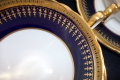 AYNSLEY HERTFORD COBALT 7081- SOUP BOWL AND  SAUCER ..... https://jaapiesfinechinastore.com