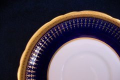 AYNSLEY HERTFORD COBALT 7081- SOUP BOWL AND  SAUCER ..... https://jaapiesfinechinastore.com