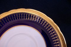 AYNSLEY HERTFORD COBALT 7081- SOUP BOWL AND  SAUCER ..... https://jaapiesfinechinastore.com