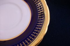 AYNSLEY HERTFORD COBALT 7081- SOUP BOWL AND  SAUCER ..... https://jaapiesfinechinastore.com