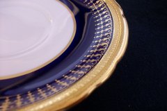 AYNSLEY HERTFORD COBALT 7081- SOUP BOWL AND  SAUCER ..... https://jaapiesfinechinastore.com