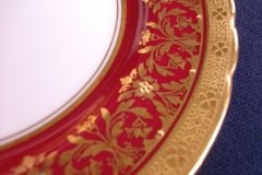 AYNSLEY KENILWORTH RED #7023- BREAD & BUTTER PLATE   .....   https://www.jaapiesfinecAVhinastore.com