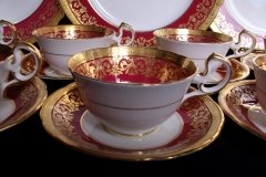 AYNSLEY KENILWORTH RED #7023-  CUP & SAUCER   .....   http://jaapiesfinechinastore.com