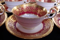 AYNSLEY KENILWORTH RED #7023-  CUP & SAUCER   .....   http://jaapiesfinechinastore.com