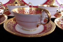 AYNSLEY KENILWORTH RED #7023-  CUP & SAUCER   .....   http://jaapiesfinechinastore.com