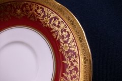 AYNSLEY KENILWORTH RED #7023-  CUP & SAUCER   .....   http://jaapiesfinechinastore.com