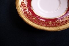 AYNSLEY KENILWORTH RED #7023-  CUP & SAUCER   .....   http://jaapiesfinechinastore.com