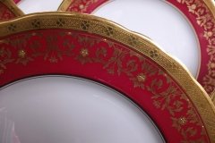 AYNSLEY KENILWORTH RED #7023- DINNER PLATE   .....   https://www.jaapiesfinecAVhinastore.com