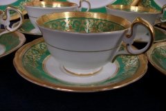 AYNSLEY KENILWORTH GREEN- CUP & SAUCER    .....   http://jaapiesfinechinastore.com
