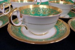AYNSLEY KENILWORTH GREEN- CUP & SAUCER    .....   http://jaapiesfinechinastore.com