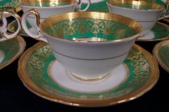 AYNSLEY KENILWORTH GREEN- CUP & SAUCER    .....   http://jaapiesfinechinastore.com