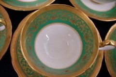 AYNSLEY KENILWORTH GREEN- CUP & SAUCER    .....   http://jaapiesfinechinastore.com