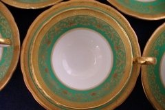 AYNSLEY KENILWORTH GREEN- CUP & SAUCER    .....   http://jaapiesfinechinastore.com
