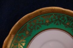 AYNSLEY KENILWORTH GREEN- CUP & SAUCER    .....   http://jaapiesfinechinastore.com
