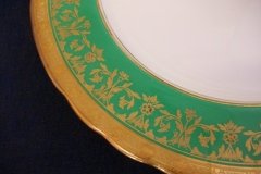 AYNSLEY KENILWORTH GREEN- DINNER PLATE  ..... http://jaapiesfinechinastore.com