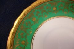 AYNSLEY KENILWORTH GREEN- SOUP BOWL & SAUCER    .....   http://jaapiesfinechinastore.com