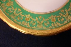 AYNSLEY KENILWORTH GREEN- SOUP BOWL & SAUCER    .....   http://jaapiesfinechinastore.com