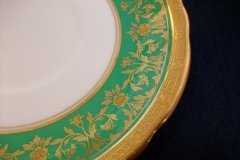 AYNSLEY KENILWORTH GREEN- SOUP BOWL & SAUCER    .....   http://jaapiesfinechinastore.com