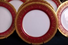 AYNSLEY KENILWORTH RED #7023- LUNCH PLATE   .....   https://www.jaapiesfinecAVhinastore.com