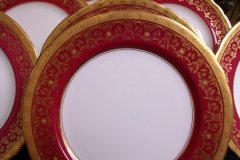 AYNSLEY KENILWORTH RED #7023- LUNCH PLATE   .....   https://www.jaapiesfinecAVhinastore.com