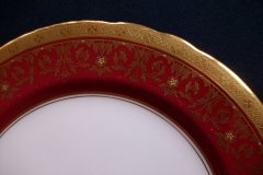 AYNSLEY KENILWORTH RED #7023- LUNCH PLATE   .....   https://www.jaapiesfinecAVhinastore.com
