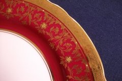 AYNSLEY KENILWORTH RED #7023- SALAD PLATE   .....   https://www.jaapiesfinecAVhinastore.com