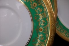 AYNSLEY KENILWORTH GREEN- SAUCER FOR SOUP BOWL    .....   http://jaapiesfinechinastore.com