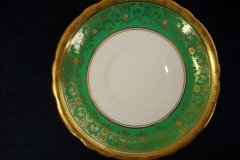 AYNSLEY KENILWORTH GREEN- SAUCER FOR SOUP BOWL    .....   http://jaapiesfinechinastore.com