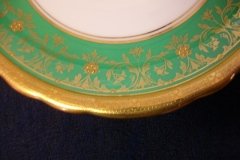 AYNSLEY KENILWORTH GREEN- SAUCER FOR SOUP BOWL    .....   http://jaapiesfinechinastore.com