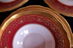 AYNSLEY KENILWORTH RED #7023- SOUP  CUP & SAUCER   .....   http://jaapiesfinechinastore.com