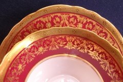 AYNSLEY KENILWORTH RED #7023- SOUP  CUP & SAUCER   .....   http://jaapiesfinechinastore.com