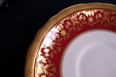 AYNSLEY KENILWORTH RED #7023- SOUP  CUP & SAUCER   .....   http://jaapiesfinechinastore.com