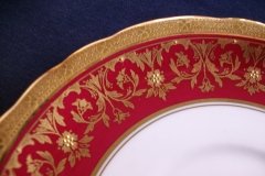 AYNSLEY KENILWORTH RED #7023- SOUP  CUP & SAUCER   .....   http://jaapiesfinechinastore.com