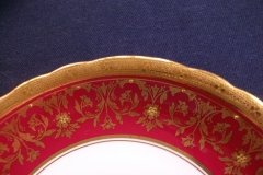 AYNSLEY KENILWORTH RED #7023- SOUP  CUP & SAUCER   .....   http://jaapiesfinechinastore.com