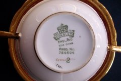 AYNSLEY KENILWORTH RED #7023- SOUP  CUP & SAUCER   .....   http://jaapiesfinechinastore.com