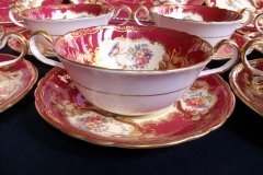 AYNSLEY PARAMOUNT MARONE  #7700- SOUP BOWL & SAUCER   .....   http://jaapiesfinechinastore.com