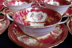 AYNSLEY PARAMOUNT MARONE  #7700- SOUP BOWL & SAUCER   .....   http://jaapiesfinechinastore.com