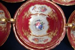 AYNSLEY PARAMOUNT MARONE  #7700- SOUP BOWL & SAUCER   .....   http://jaapiesfinechinastore.com