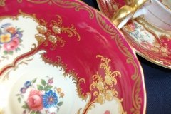 AYNSLEY PARAMOUNT MARONE  #7700- SOUP BOWL & SAUCER   .....   http://jaapiesfinechinastore.com