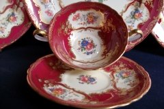 AYNSLEY PARAMOUNT MARONE  #7700- SOUP BOWL & SAUCER   .....   http://jaapiesfinechinastore.com