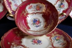 AYNSLEY PARAMOUNT MARONE  #7700- SOUP BOWL & SAUCER   .....   http://jaapiesfinechinastore.com