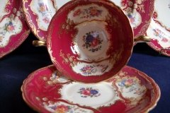 AYNSLEY PARAMOUNT MARONE  #7700- SOUP BOWL & SAUCER   .....   http://jaapiesfinechinastore.com